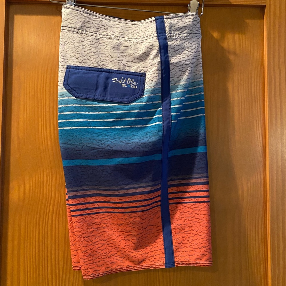 Salt Life Men’s SLX-QD Aqua Trunks Boardshorts NWT